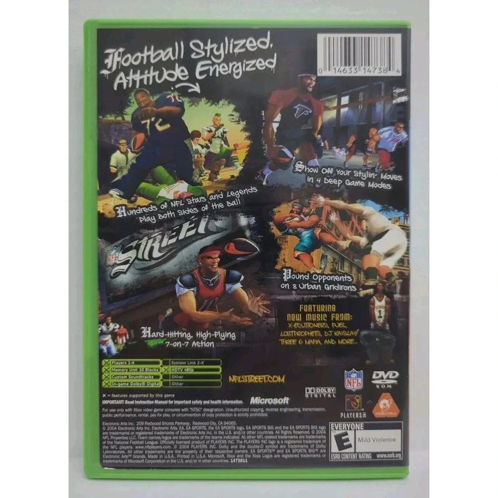 NFL Street Microsoft Xbox EA Sports BIG Original 2004 Football Game CIB